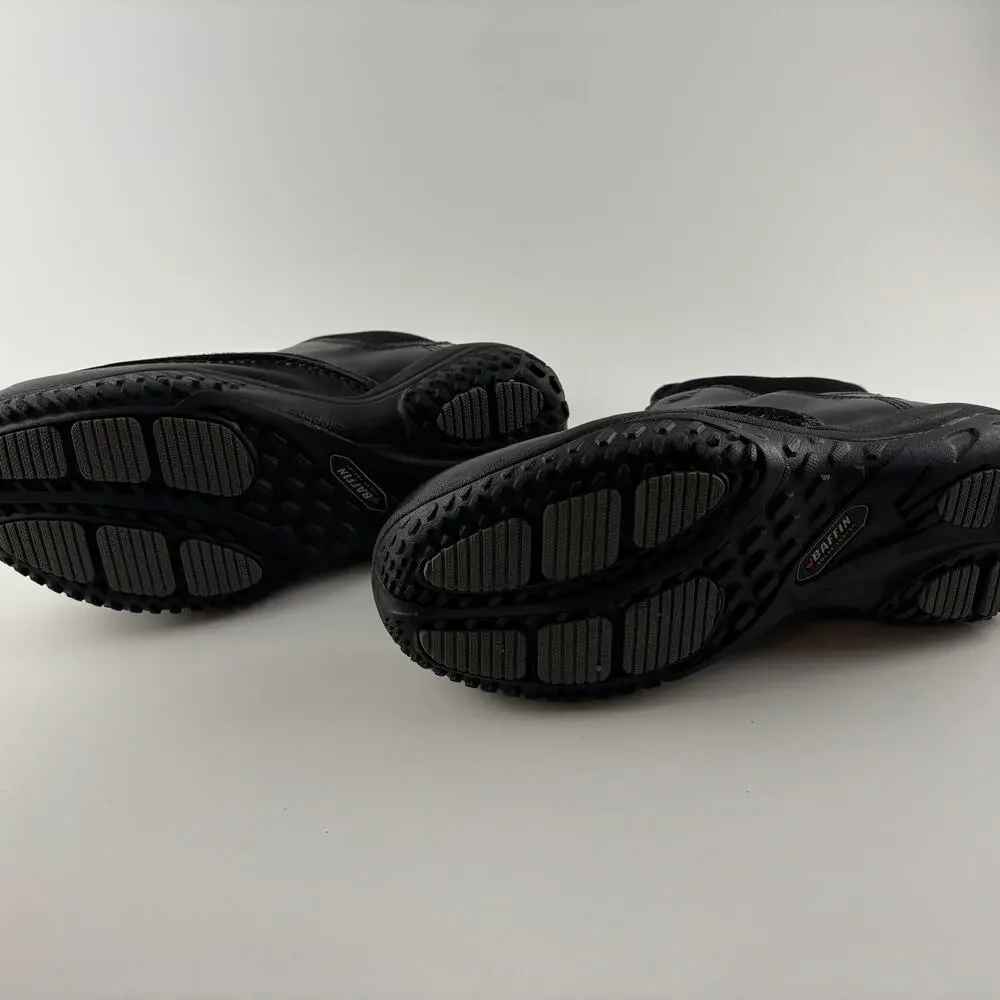 Baffin Ease Mens Black Leather Slip On Ankle Boots Comfort Work Size 9